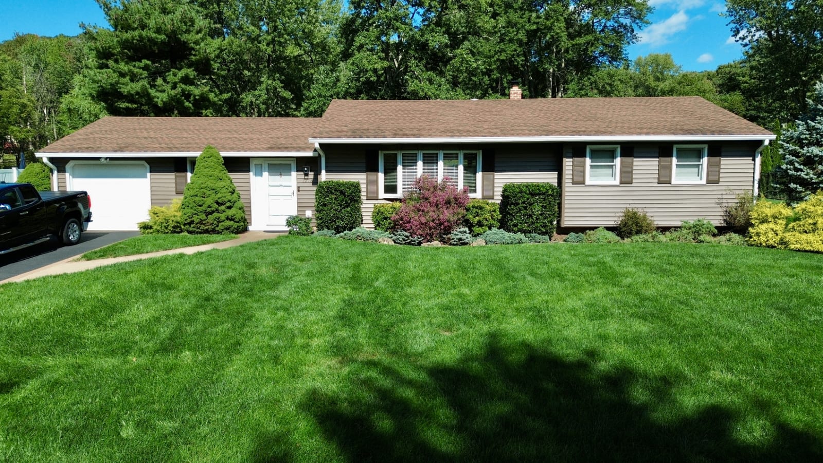 Completed elevation with new gutters